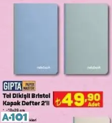 GIPTA TEK DİKİŞLİ BRİSTOL KAPAK DEFTER 2'Lİ